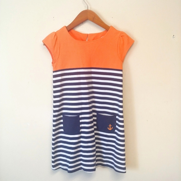 Gymboree Blue & Orange Short Sleeve Comfy Dress - Picture 5 of 5